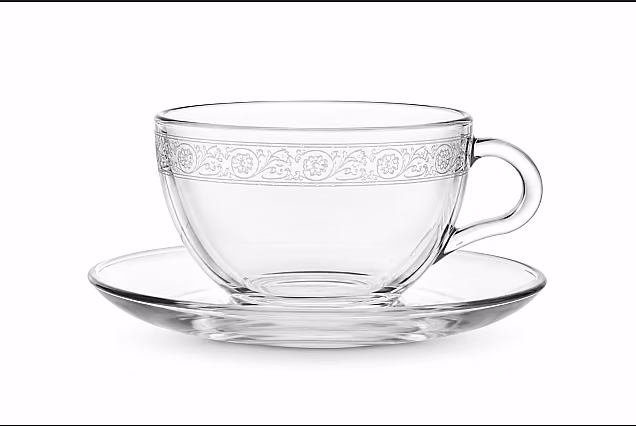 Szklanki do cappuccino ze spodkiem-zestaw 6szt Venezia