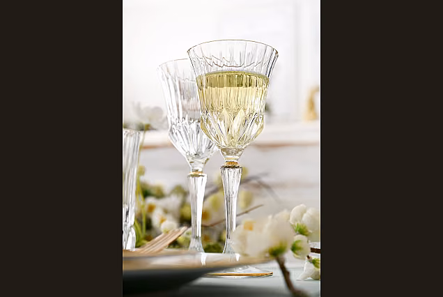 Piękne kieliszki do wody 280ml ze złotym zdobieniem ADAGIO GOLD-ADGB