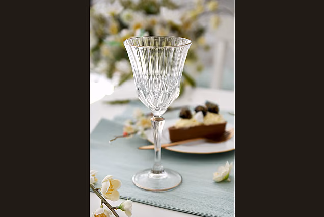 Eleganckie kieliszki do wody 280ml zdobione platyną ADAGIO PLATINUM-ADPB