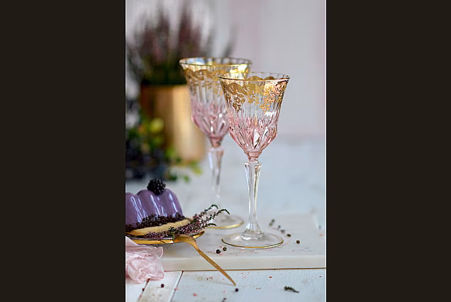 Spring-SC-eleganckie kieliszki do wina 220ml ze złotem
