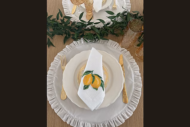 Serwetka haftowana-Sycylian Lemon