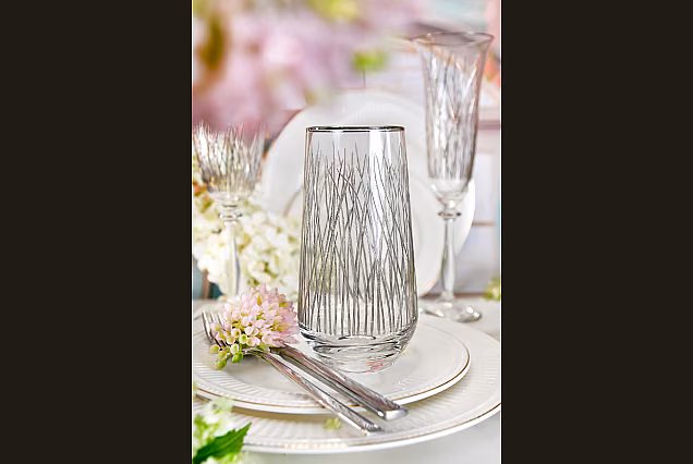Bloom Platin-BPD- eleganckie szklanki do drinków z platyną 6szt