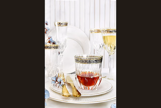 Eleganckie szklanki do whisky zdobione Palermo Crystal-PCE