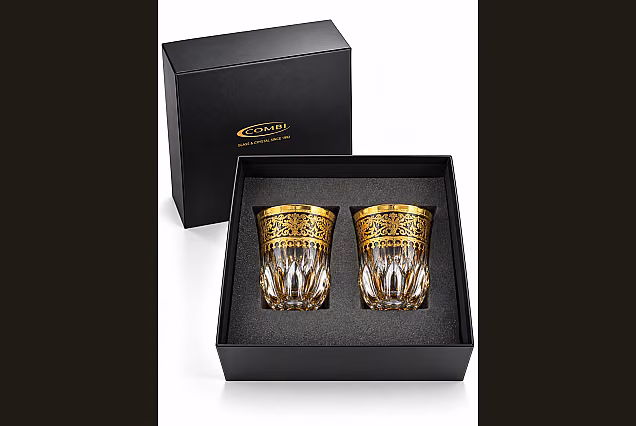 Amalfi-AH- zestaw 2szt szklanki kryształowej do whisky